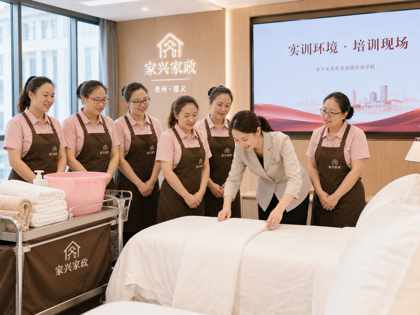 家兴家政实训环境与培训现场